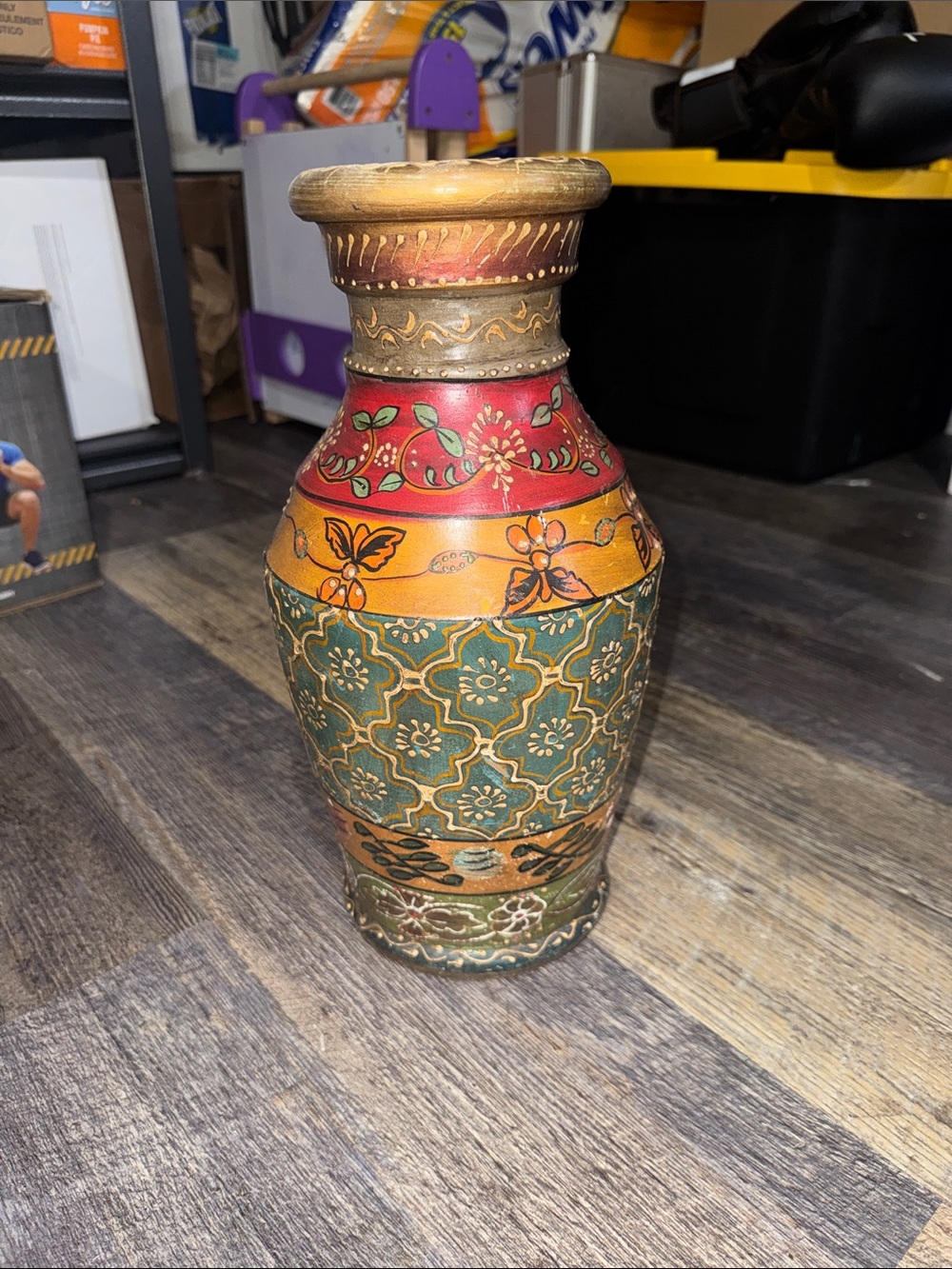 Hand-Painted Multicolor Decorative Vase - Home Accents - Picture 4 of 6